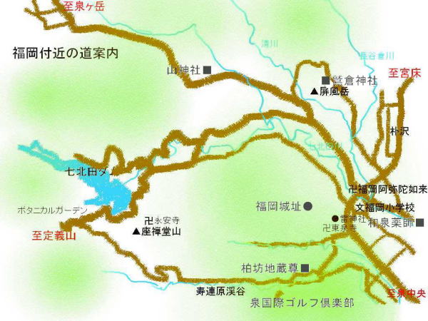 福岡地区の地図