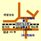 陸前落合駅（北）（南）駐輪場位置図