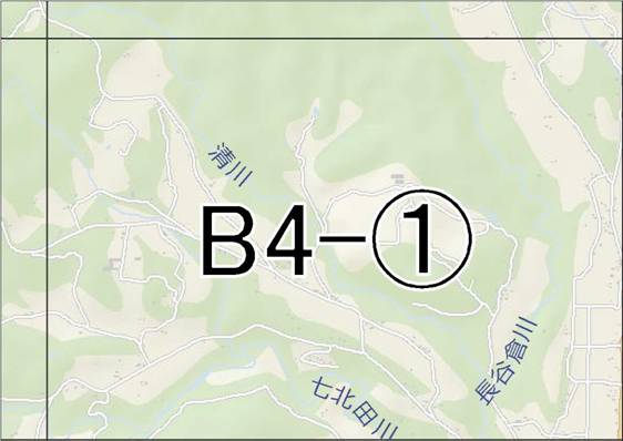 位置図　B4-(1)　泉区福岡,朴沢方面