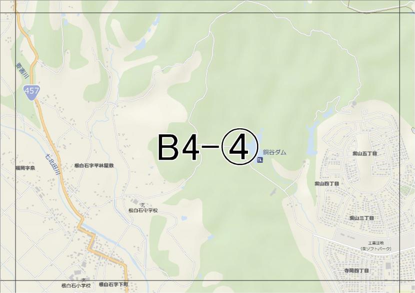 位置図　B4-(4)　泉区紫山,根白石方面