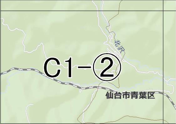 位置図　C1-(2)　青葉区新川方面