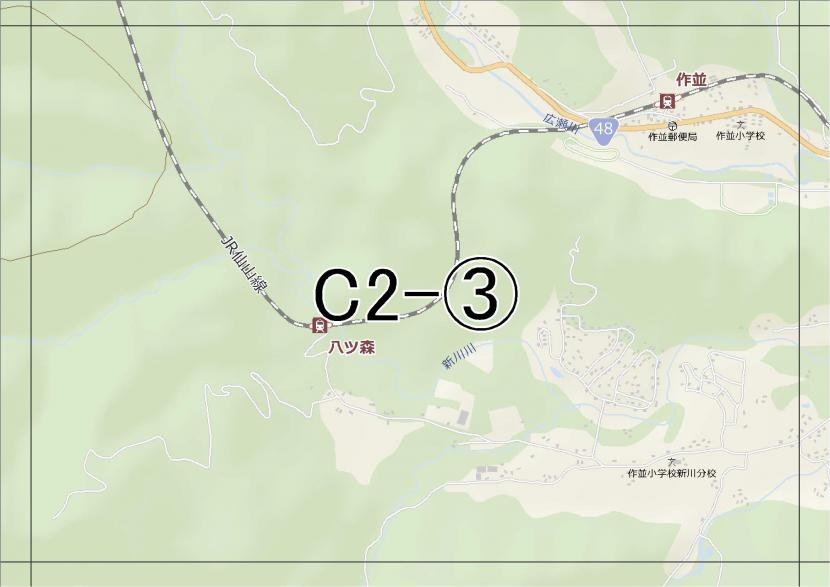 位置図　C2-(3)　青葉区作並,新川方面