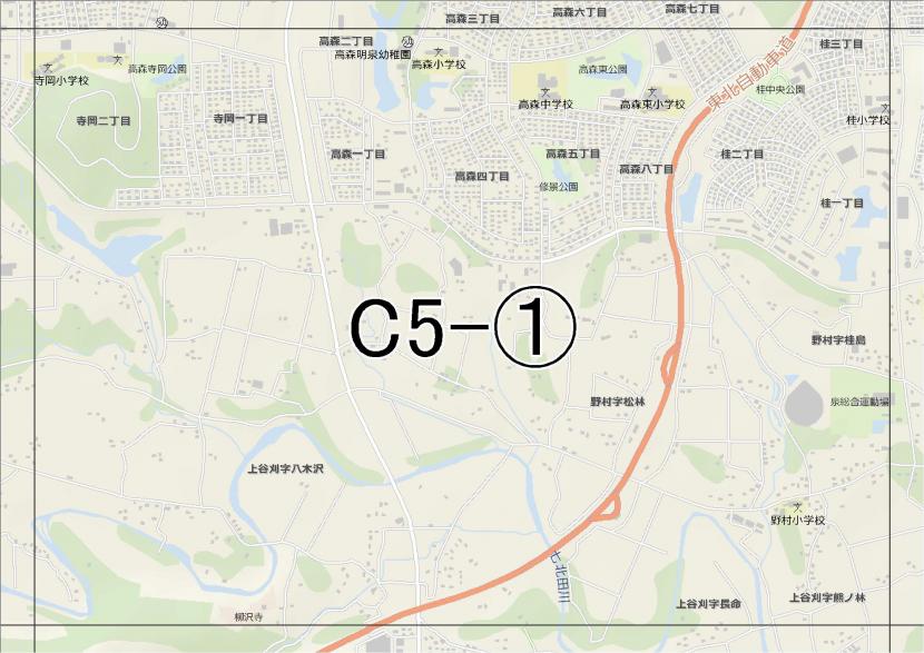 位置図　C5-(1)　泉区高森,野村方面