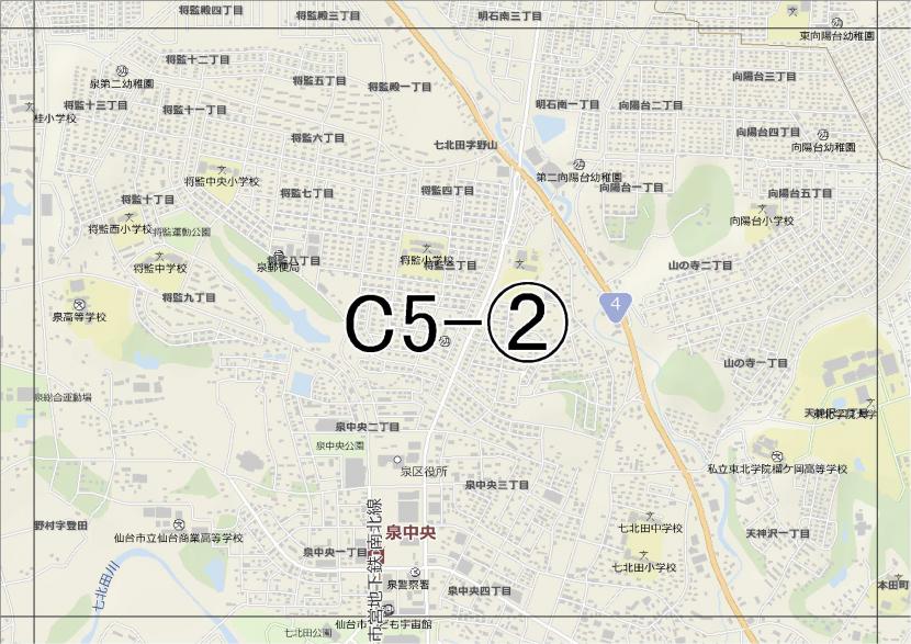 位置図　C5-(2)　泉区将監,泉中央方面