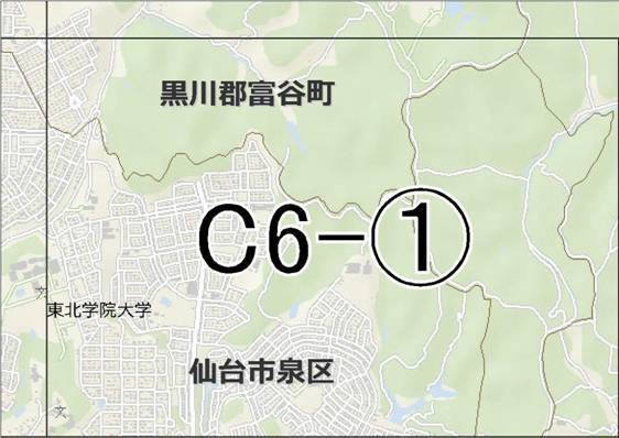 位置図　C6-(1)　泉区松陵,鶴が丘方面