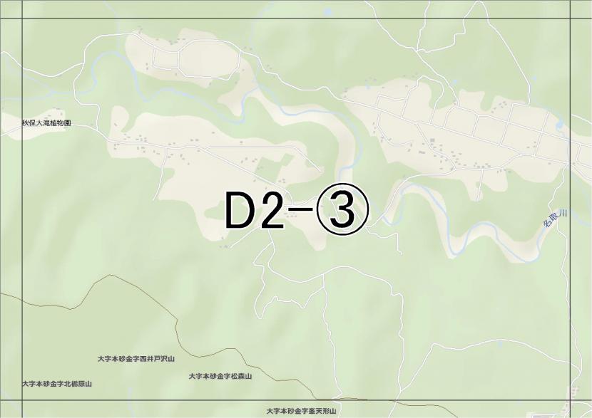 位置図　D2-(3)　太白区秋保町馬場方面