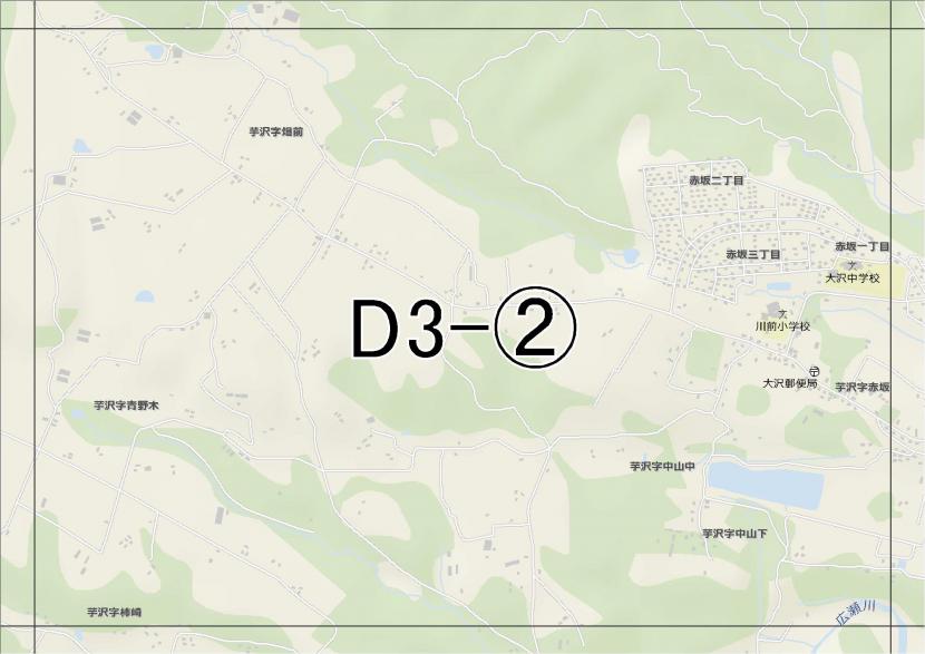 位置図　D3-(2)　青葉区赤坂,芋沢方面