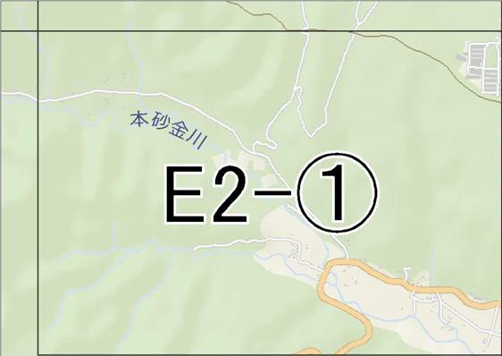 位置図　E2-(1)　太白区秋保町長袋方面