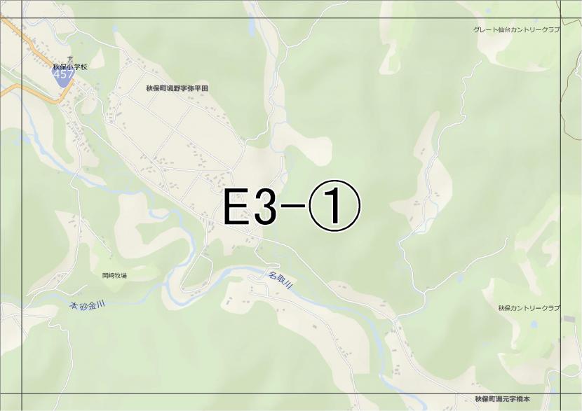 位置図　E3-(1)　太白区秋保町境野方面
