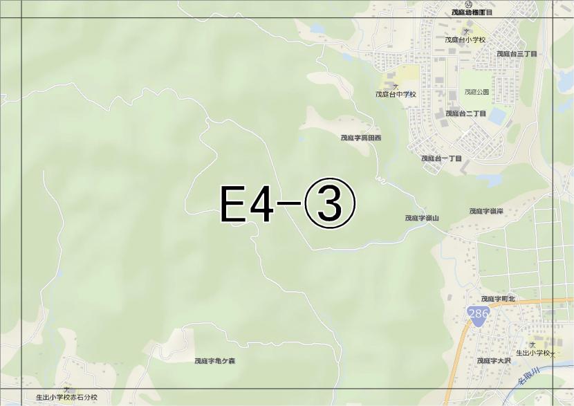 位置図　E4-(3)　太白区茂庭方面