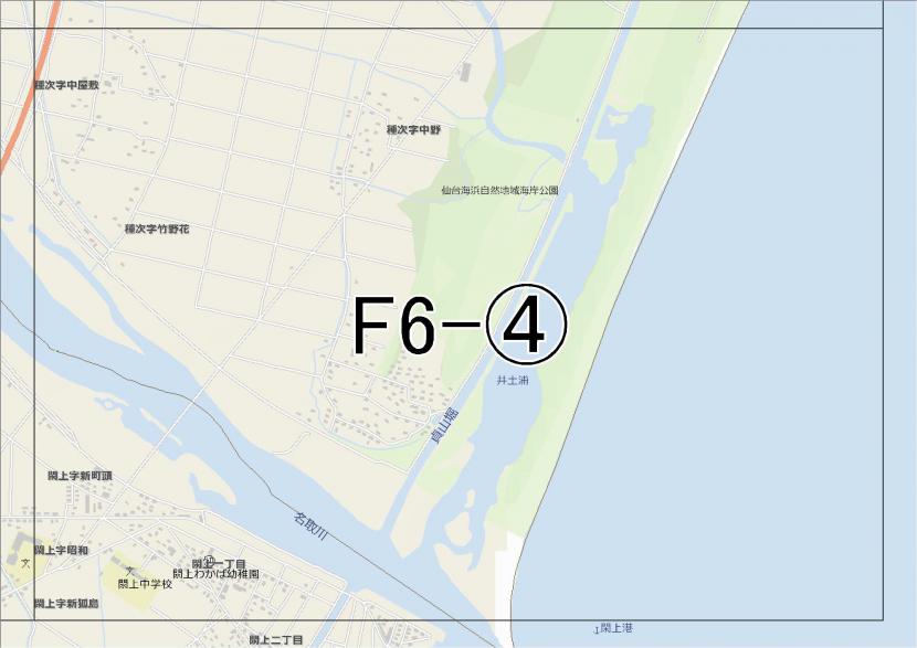 位置図　F6-(4)　若林区藤塚方面