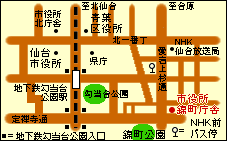仙台市役所錦町庁舎案内図