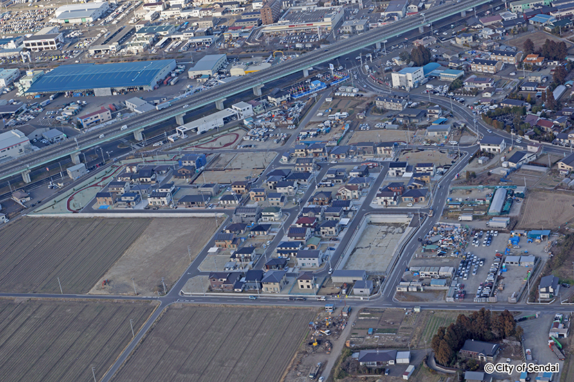 写真：上岡田地区の航空写真