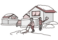 イラスト:除雪作業