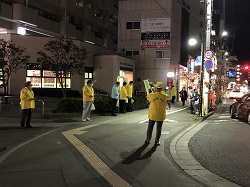 北仙台駅前での啓発活動