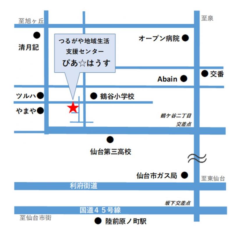 つるがや地域生活支援センター地図