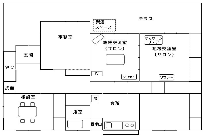 つるがや地域生活相談センター見取り図