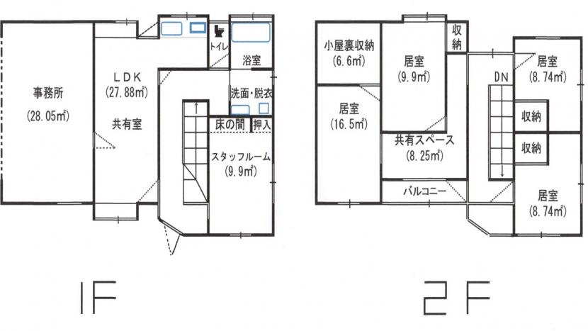 グループホーム未来・長命ヶ丘見取り図