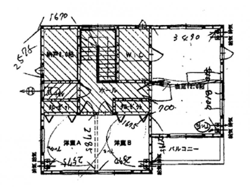 hearthome岩切B2階見取り図