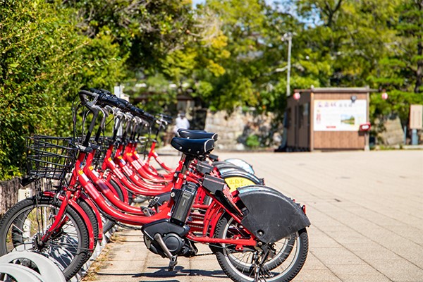 自転車を活用することで観光客の回遊性を高める狙い