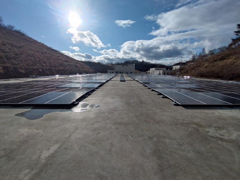石積埋立処分場の太陽光発電