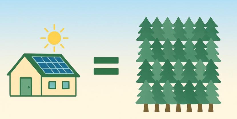 太陽光発電による二酸化炭素削減効果