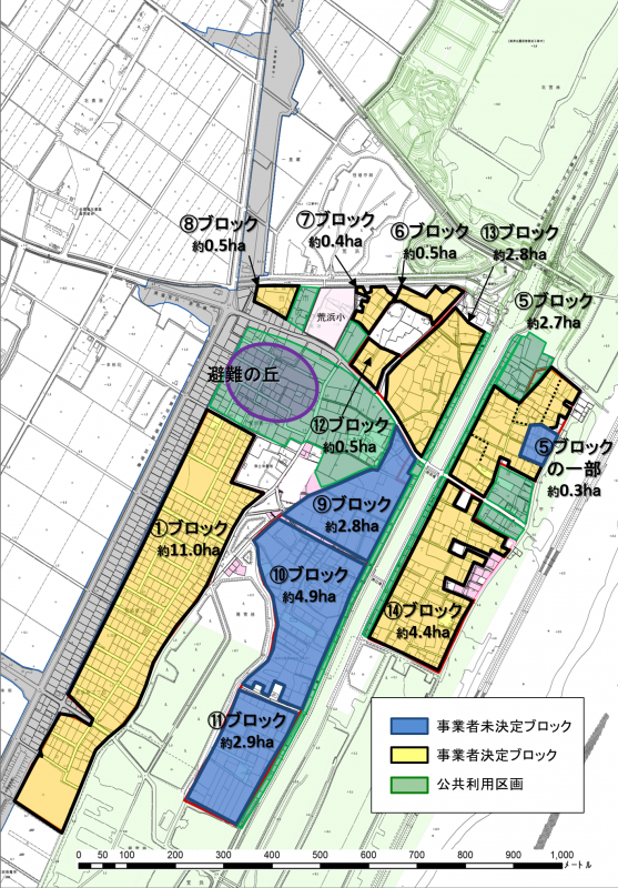 跡地利活用の地図