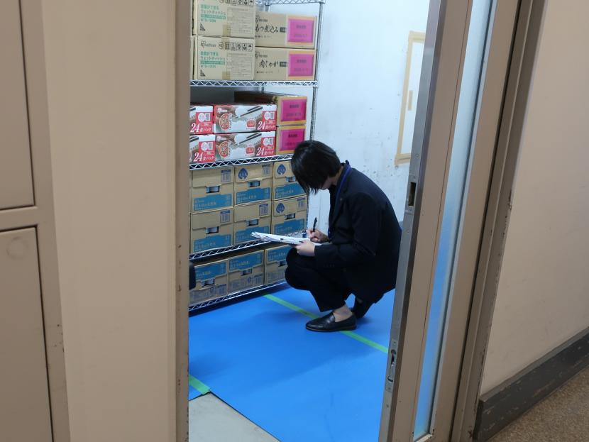 非常食確認訓練の様子