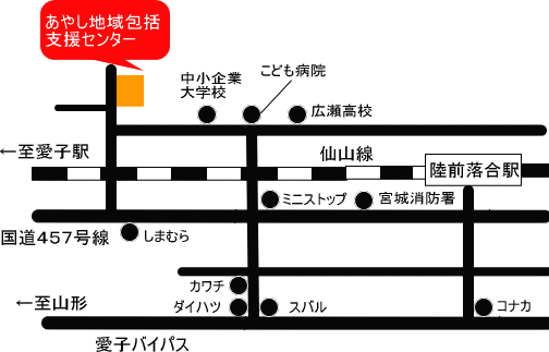 あやし地域包括支援センターの地図