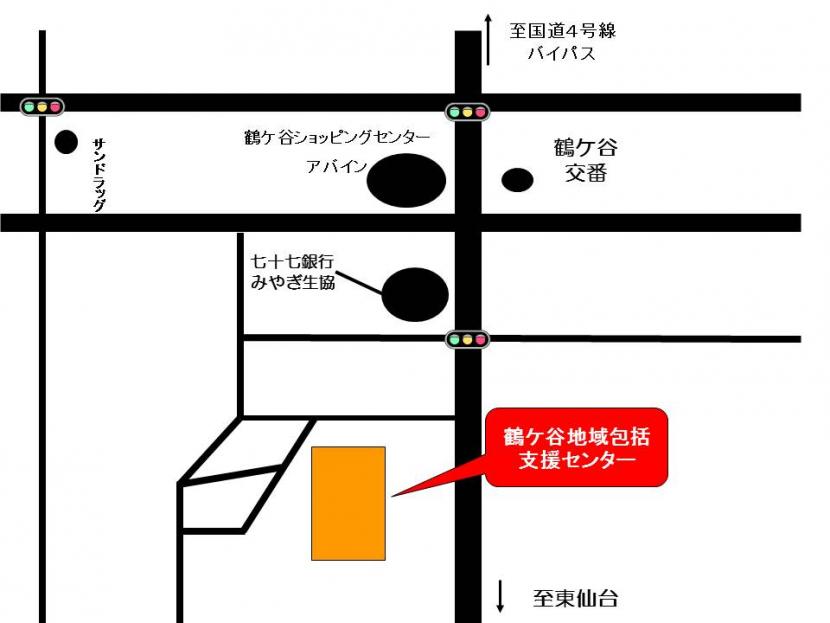 鶴ケ谷地域包括支援センターの地図です。