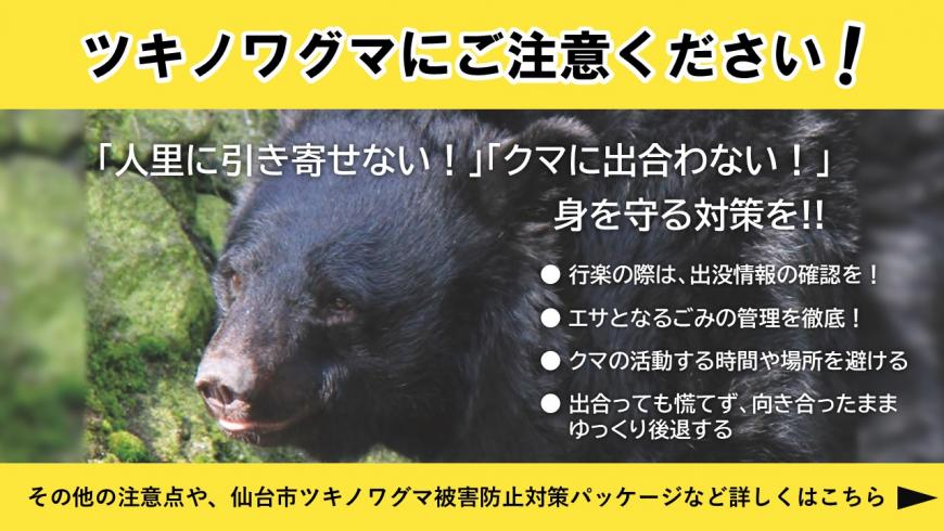 ツキノワグマにご注意ください！　身を守る対策をお願いします