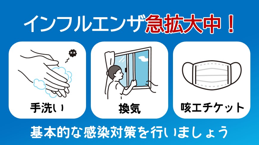 インフルエンザが流行しています