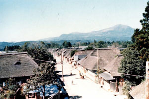 昭和30年の根白石の町並みの写真