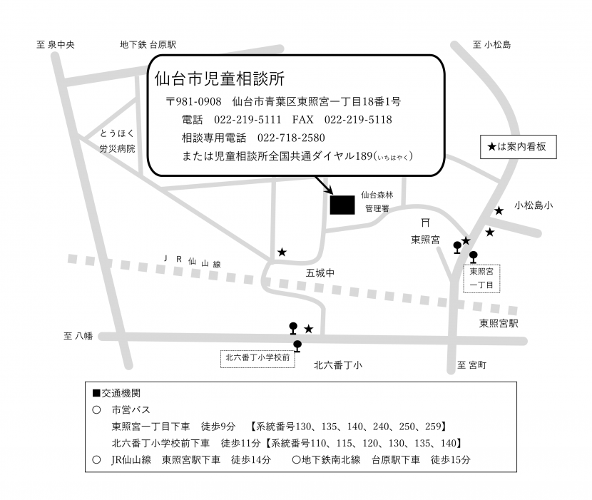 所在地は、仙台市青葉区東照宮1-18-1