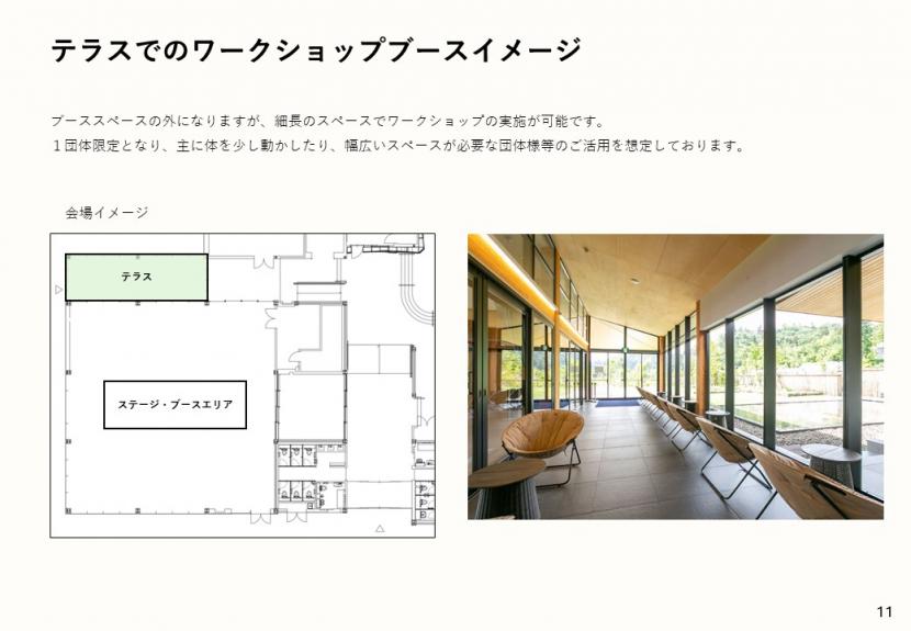 テラスでのワークショップブースイメージ