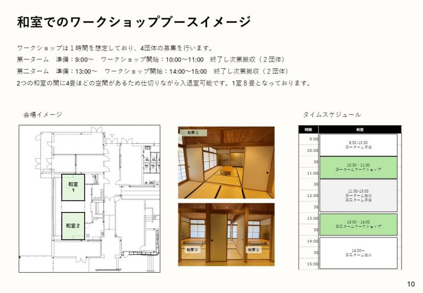 和室でのワークショップブースイメージ