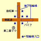 青葉通地下駐輪場位置図