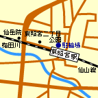 東照宮駅駐輪場位置図