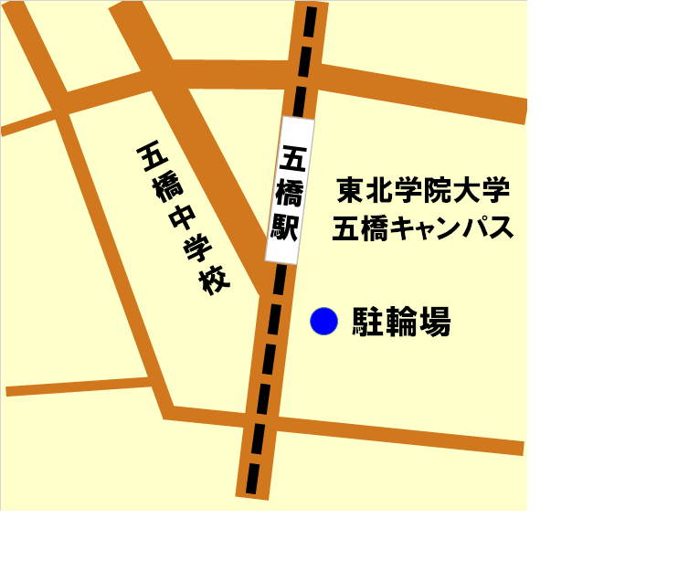 五橋駅自転車等駐車場位置図