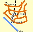 富沢駅（第一）（第二）駐輪場位置図