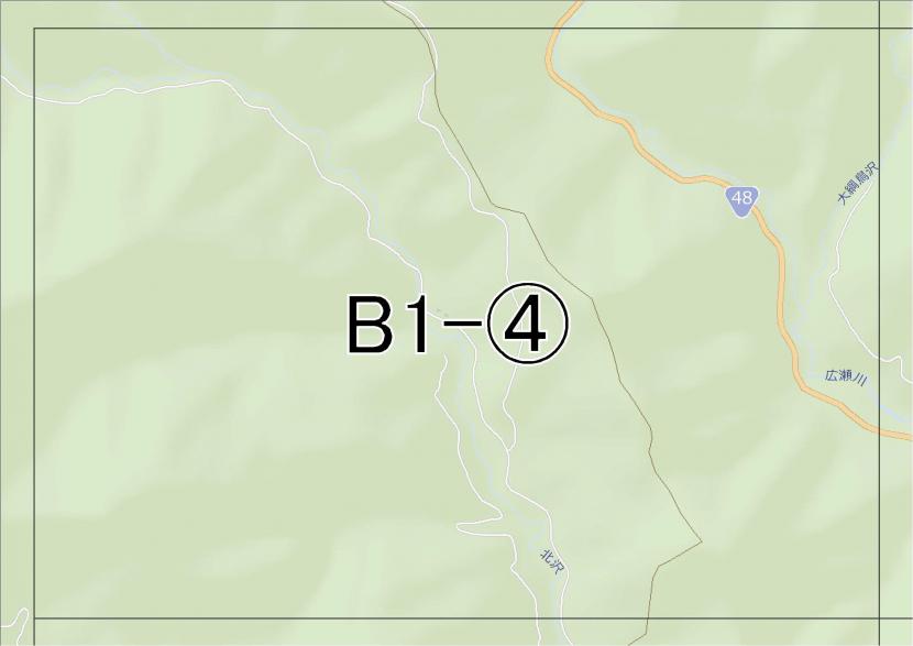 位置図　B1-(4)　青葉区作並方面