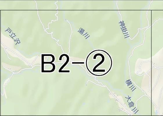 位置図　B2-(2)　青葉区大倉,定義方面