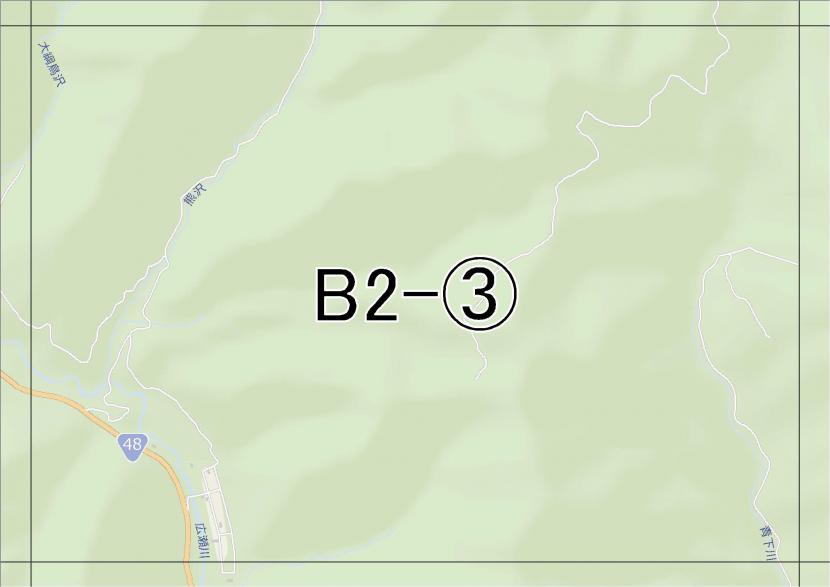 位置図　B2-(3)　青葉区作並方面