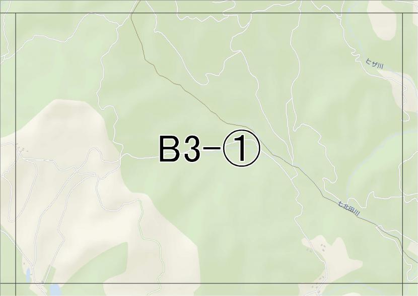 位置図　B3-(1)　青葉区大倉方面