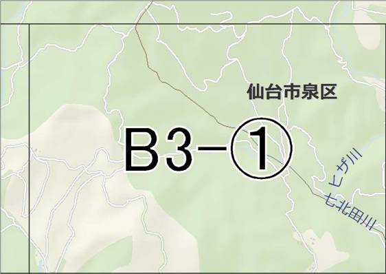 位置図　B3-(1)　青葉区大倉方面