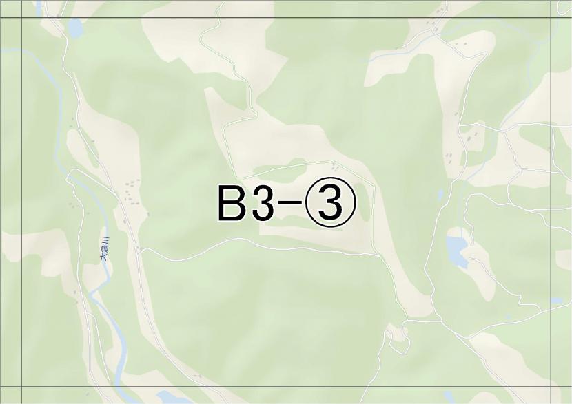 位置図　B3-(3)　青葉区大倉方面