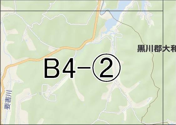 位置図　B4-(2)　泉区根白石,朴沢方面