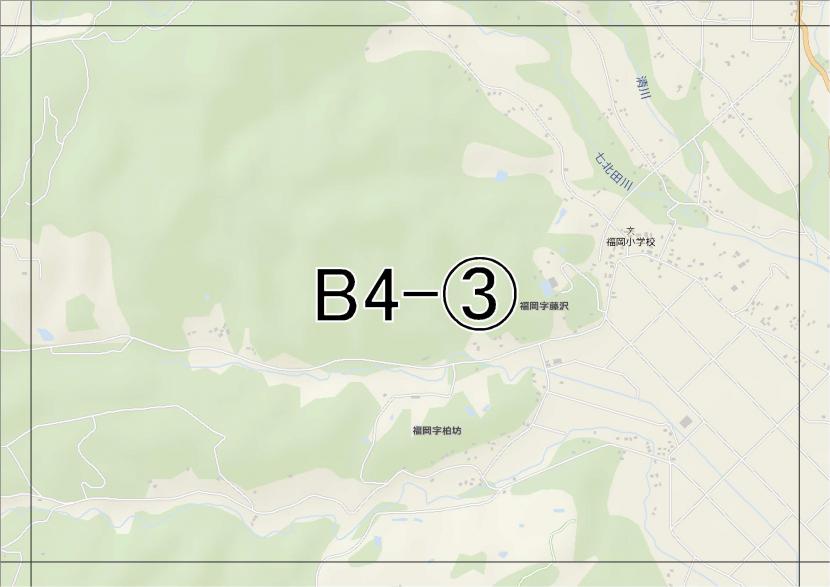 位置図　B4-(3)　泉区根白石,福岡方面