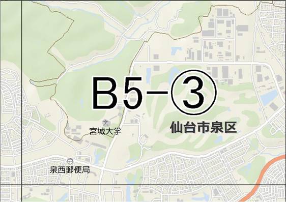 位置図　B5-(3)　泉区明通,紫山方面