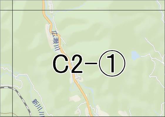 位置図　C2-(1)　青葉区作並方面